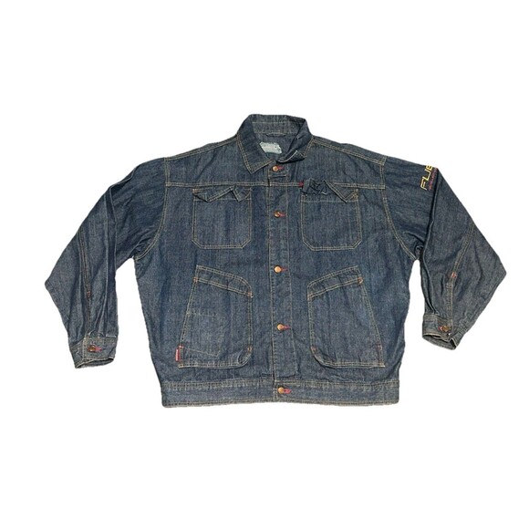 Vintage FUBU The Collection Denim Blue Jean Jacket Men’s Size 2XL XXL 90s‎ Y2K - Picture 1 of 6
